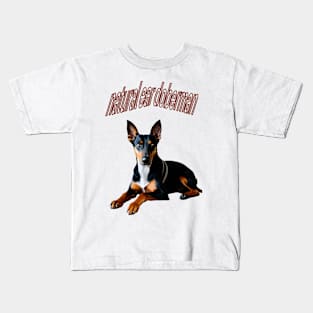 natural ear doberman Kids T-Shirt